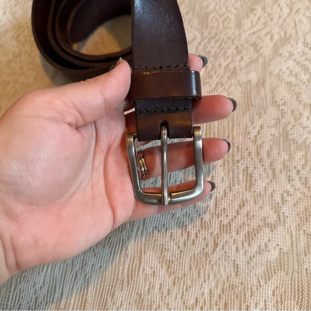 Men’s Zep-pro full grain leather belt with Clemson Tiger emblems
